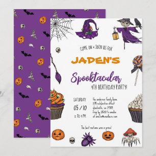 Invitation Halloween Spooktacular Costume Anniversaire de enf