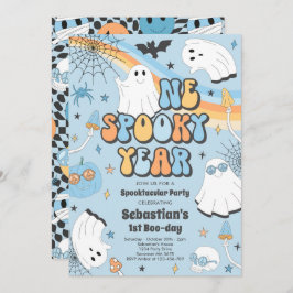 Invitation Halloween Super Cute Ghost 1er Anniversaire