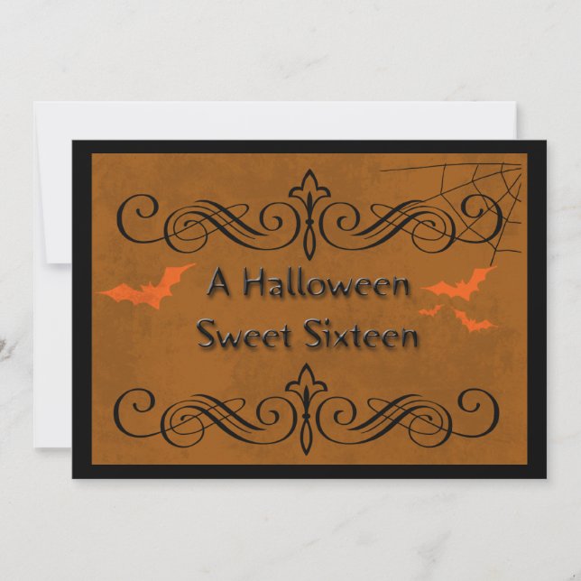 Invitation Halloween Sweet sixteen (Devant)