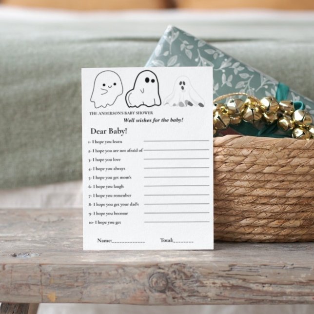 Invitation Halloween thèmes souhaits pour le jeu de baby show (Créateur téléchargé)