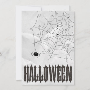 Invitation Halloween Toiles d'Araignées Sombres