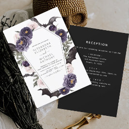 Invitation Halloween tout en un seul Mariage gothique