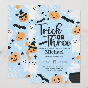 Invitation Halloween Trick ou la fête du troisième anniversai