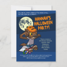 Halloween Trick Ou Treat Little Cartoon Werewolf