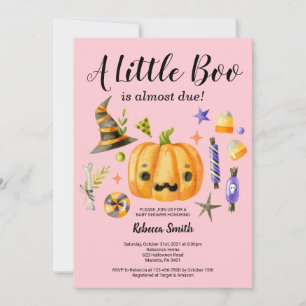 Invitation Halloween Un Petit Boo Citrouille Baby shower fill