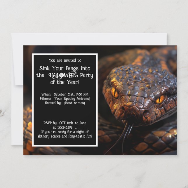 Invitation Halloween Venom & Vibes (Devant)