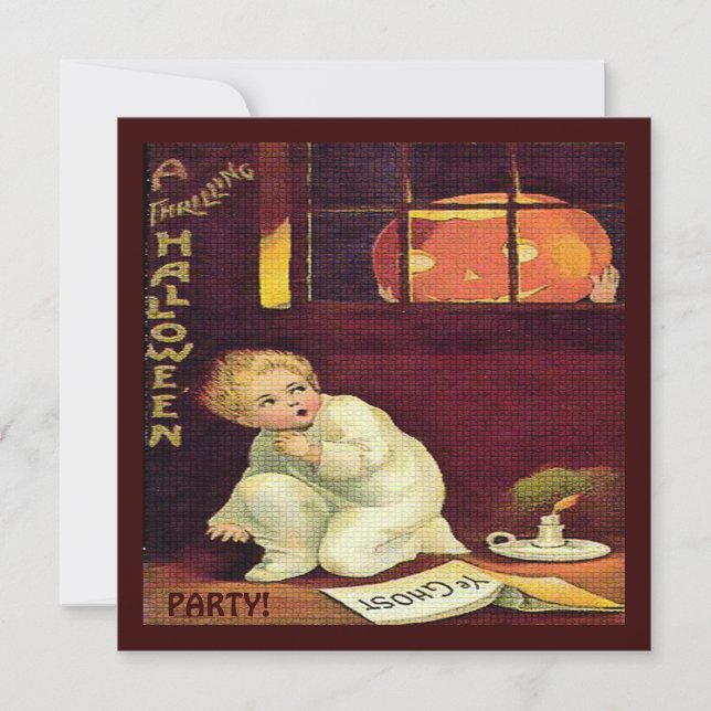 Invitation Halloween vintage (Devant)