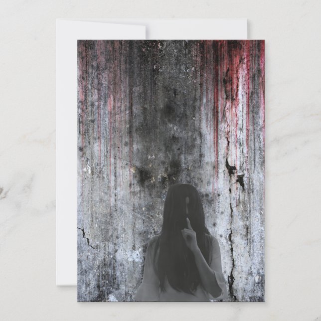 Invitation halloween vintage gothique (Devant)