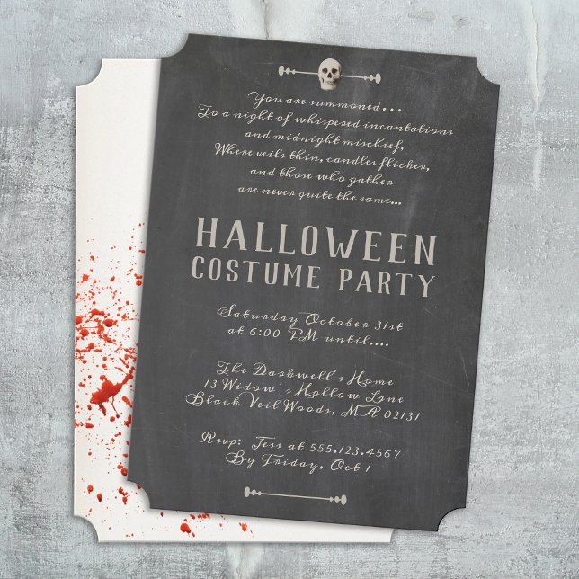 Invitation Halloween vintage pour adultes (Créateur téléchargé)