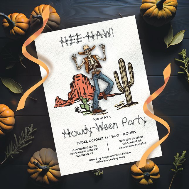 Invitation Halloween Western Cowboy Howdy-Ween Party (Créateur téléchargé)