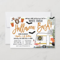 Invitation Halloween White Trash Bash