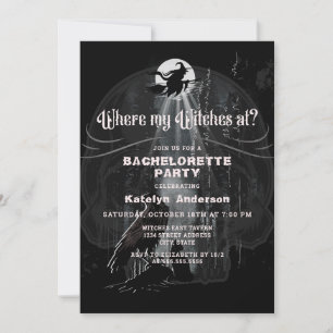 Invitation Halloween Witches Bachelorette Party