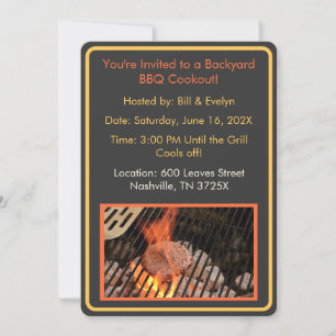 Invitation Hamburger Jardin Barbeque Cuisine