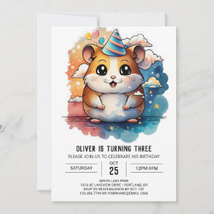 Invitation Hamster Friends Jouer Anniversaire