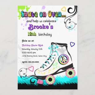 Invitation hanche et roller coloré