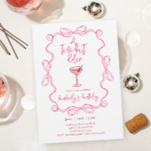 Hand drawn Martini A Tiny Bit Older Birthday Party