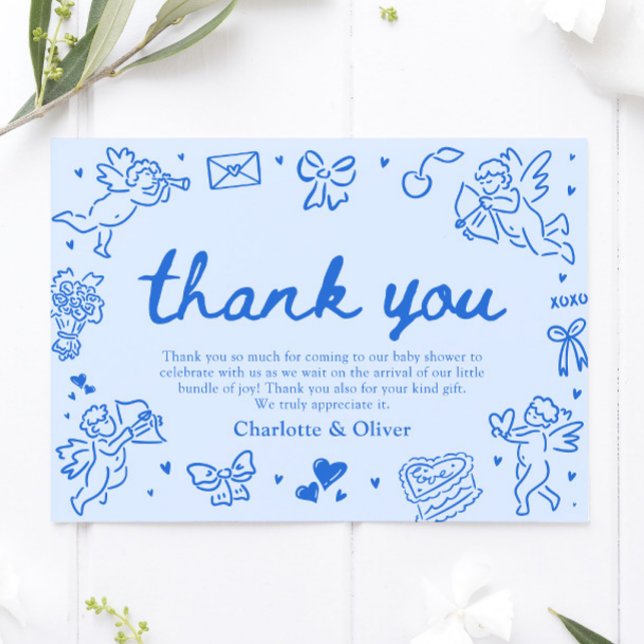 Invitation Hand Drawn Valentine Sweetheart Thank you card (Hand Drawn Valentine Sweetheart Thank you card)