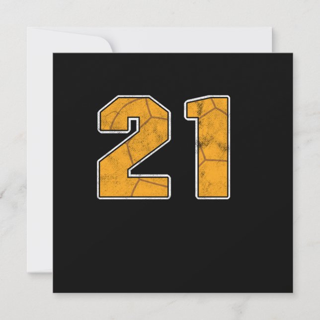 Invitation Handball 21 st Anniversaire Célébration Sport Cade (Devant)