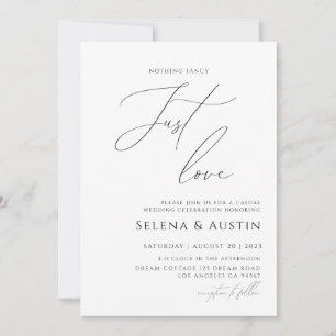 Invitation Handscript minimaliste Rien De Fancy Just Love Inv