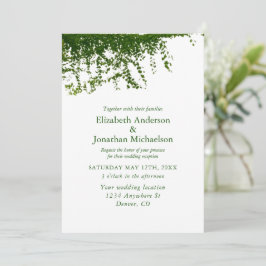 Invitation Hanging Ivy Greenery Réception de mariage