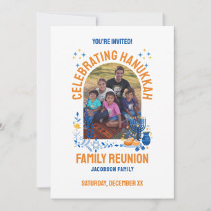 Invitation HANOUKKA FAMILY REUNION Photo personnalisable