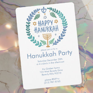 Invitation Hanoukka Holiday Party Cute Main Drake Custom
