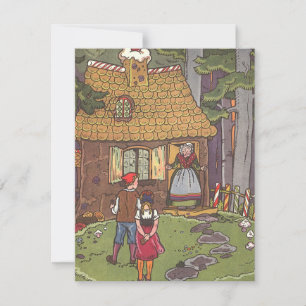 Invitation Hansel et Gretel, Conte de fées vintage de Hauman