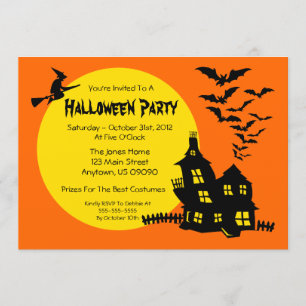 Invitation hantée de partie de Halloween de