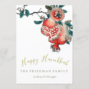 Invitation Hanukkah Elegant Light Festival Or Pomegranate dor