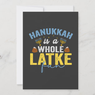 Invitation Hanukkah Est Totalement Latke Amusant Drôle Chanuk