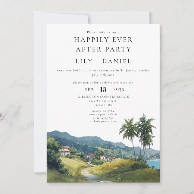 Invitation Happily Ever After Caribbean Photo Wedding (Devant)