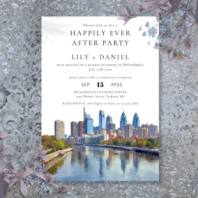 Invitation Happily Ever After Philadelphia Wedding (Happily Ever After Philadelphia Wedding Invitation)