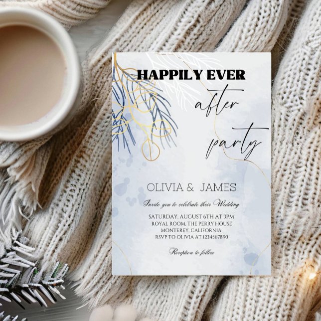 Invitation Happily Ever After Winter Wedding - Snowy Romance  (Créateur téléchargé)