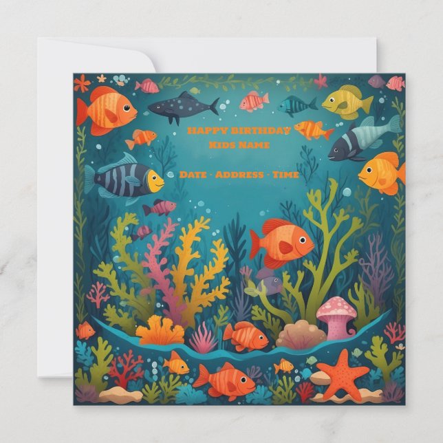 Invitation Happy Birthday Card - Personalise BD Card (Devant)
