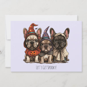 Invitation Happy Halloween Bulldogs français