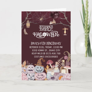 Invitation Happy Halloween Éffrayant Anniversaire Fête Invita