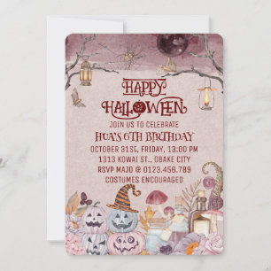 Invitation Happy Halloween Éffrayant Anniversaire Fête Invita