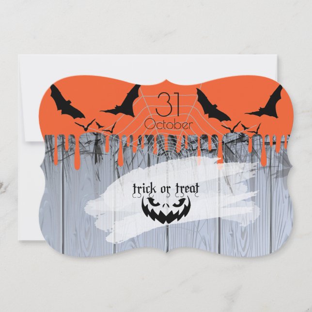 Invitation Happy Halloween "Treat or Trick" (Devant)
