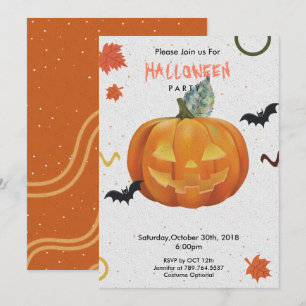 Invitation happy Halloween tricoté ou gâter