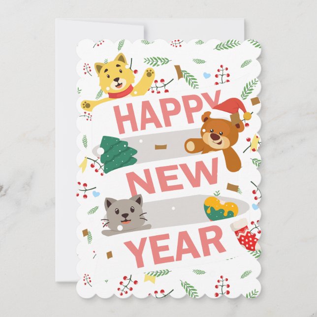 Invitation  Happy new year (Devant)