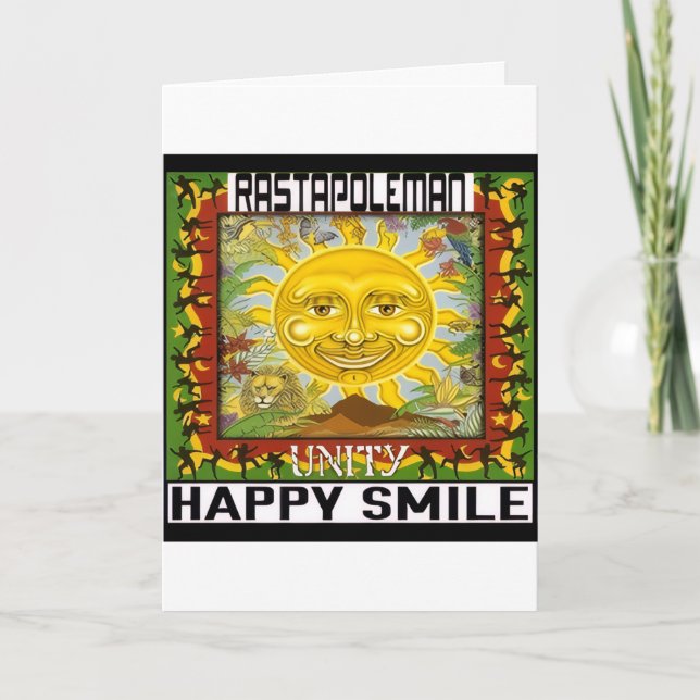 Invitation Happy smile rasta blessed (Devant)