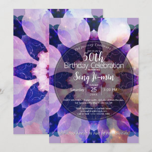 Invitation Harmonie Rayonnante Mandala Floral Lumineux