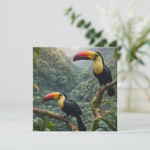 Invitation Harmonie Tropicale : Deux Toucan dans la Canopée,