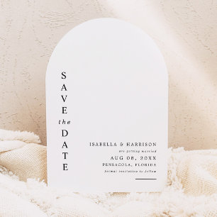 Invitation HARPER moderne simple photo Arché Enregistrer la d