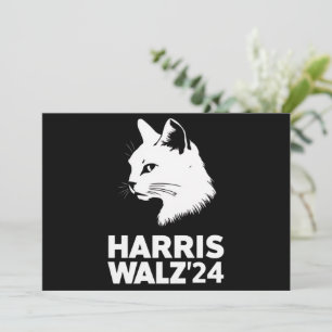 Invitation Harris Waltz 2024 Election Funny Cat Kamala Tim