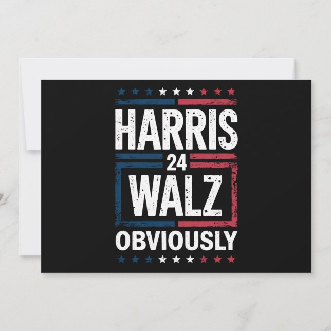 Invitation Harris Walz de toute évidence Harris Waltz 2024 El (Devant)