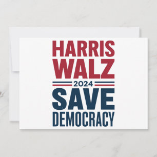 Invitation Harris Walz Sauver la démocratie