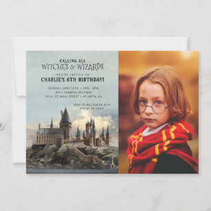 Invitation Harry Potter Château de Poudlard Anniversaire -