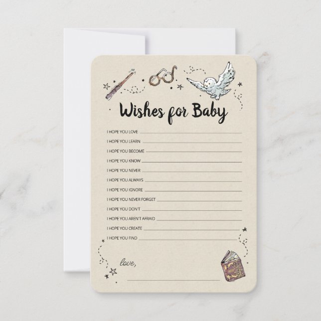 Invitation Harry Potter - Vœux pour bébé (Devant)