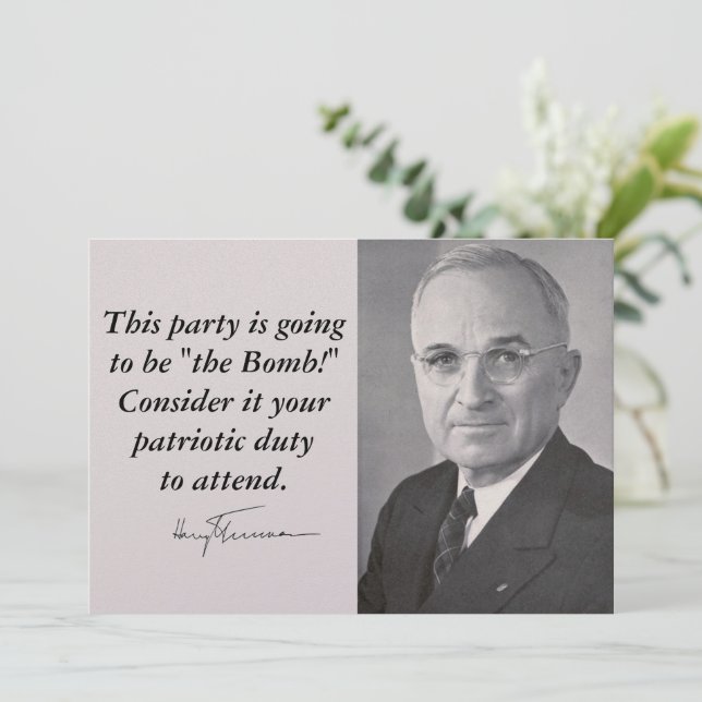 Invitation Harry Truman (Debout devant)